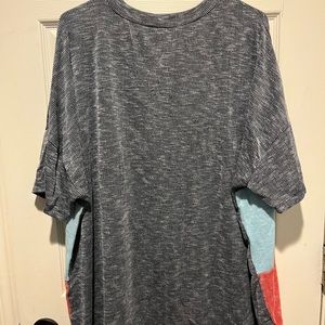 Grey, blue and red shirt great condition